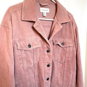 Women’s Paraphrase Pink Corduroy Oversized Jacket 100% cotton